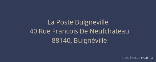 La Poste Bulgneville