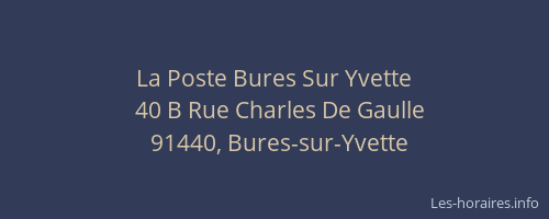 La Poste Bures Sur Yvette