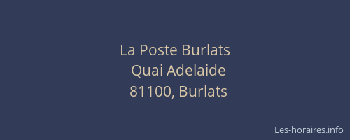 La Poste Burlats