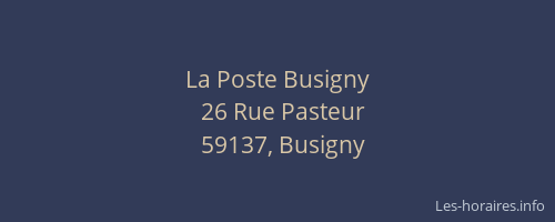 La Poste Busigny