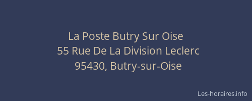 La Poste Butry Sur Oise