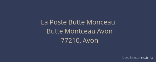 La Poste Butte Monceau