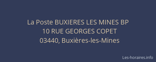 La Poste BUXIERES LES MINES BP