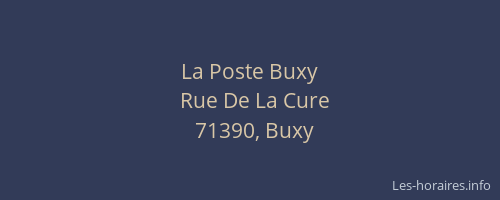 La Poste Buxy