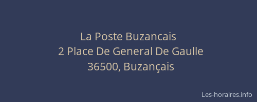 La Poste Buzancais
