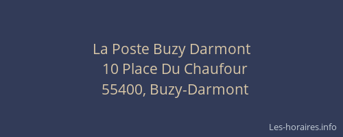 La Poste Buzy Darmont