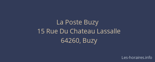 La Poste Buzy