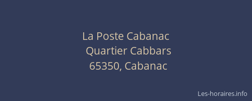 La Poste Cabanac