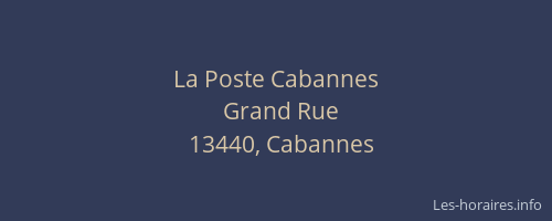 La Poste Cabannes