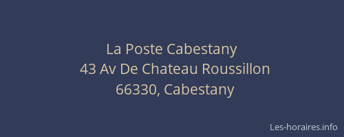 La Poste Cabestany