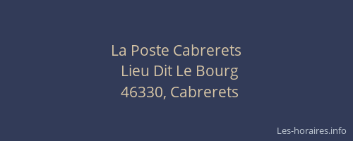 La Poste Cabrerets