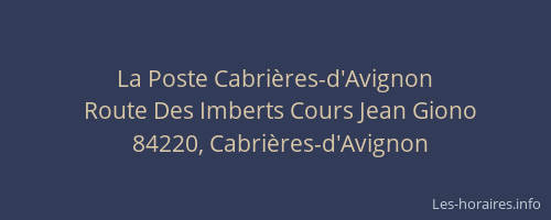 La Poste Cabrières-d'Avignon