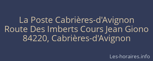 La Poste Cabrières-d'Avignon