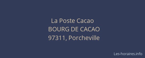 La Poste Cacao