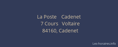 La Poste    Cadenet
