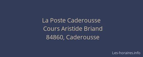 La Poste Caderousse
