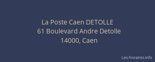 La Poste Caen DETOLLE