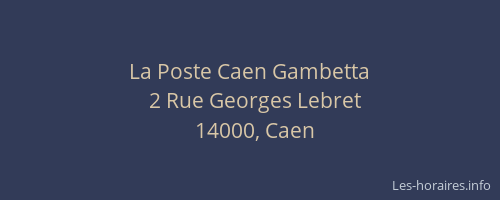 La Poste Caen Gambetta