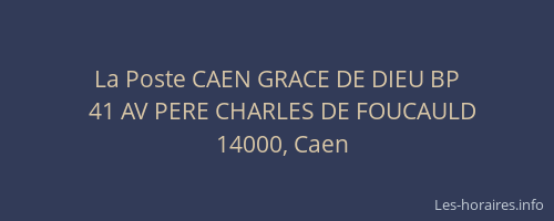La Poste CAEN GRACE DE DIEU BP