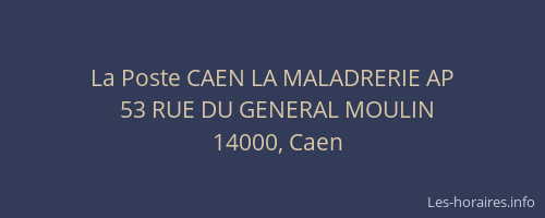 La Poste CAEN LA MALADRERIE AP