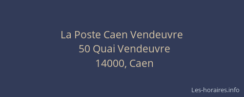 La Poste Caen Vendeuvre
