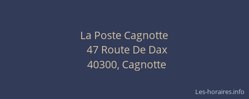 La Poste Cagnotte