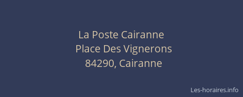 La Poste Cairanne