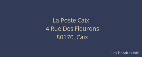 La Poste Caix