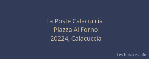 La Poste Calacuccia