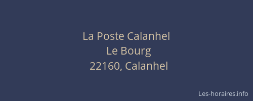 La Poste Calanhel