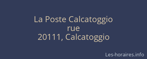 La Poste Calcatoggio
