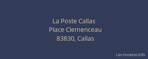 La Poste Callas
