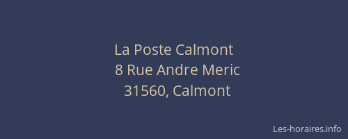 La Poste Calmont