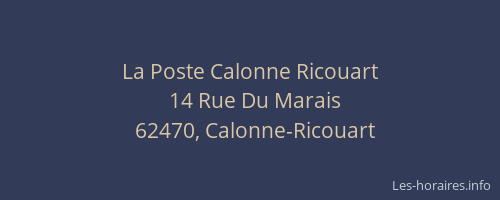La Poste Calonne Ricouart