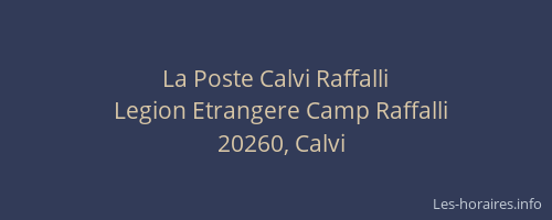 La Poste Calvi Raffalli