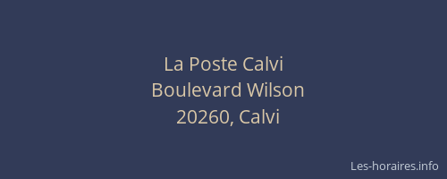 La Poste Calvi