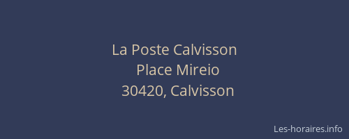 La Poste Calvisson