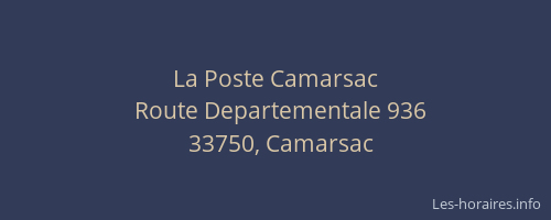 La Poste Camarsac
