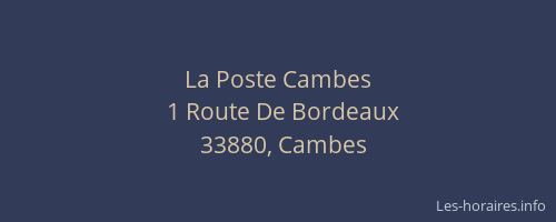La Poste Cambes