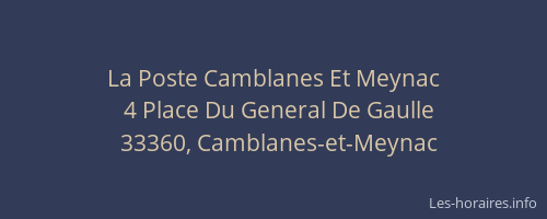 La Poste Camblanes Et Meynac
