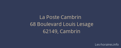 La Poste Cambrin