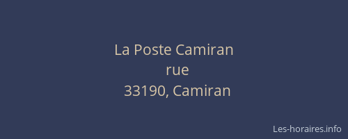 La Poste Camiran