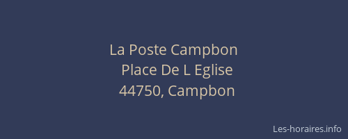 La Poste Campbon
