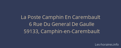 La Poste Camphin En Carembault