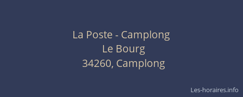 La Poste - Camplong