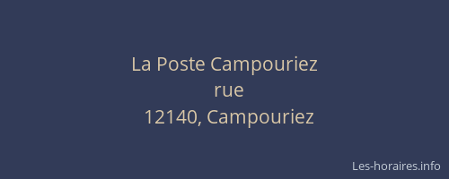 La Poste Campouriez