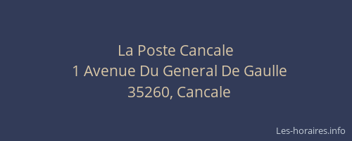 La Poste Cancale