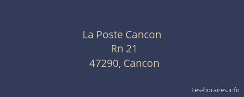 La Poste Cancon