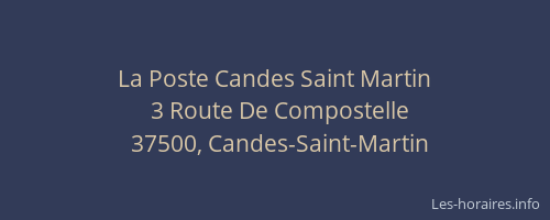 La Poste Candes Saint Martin