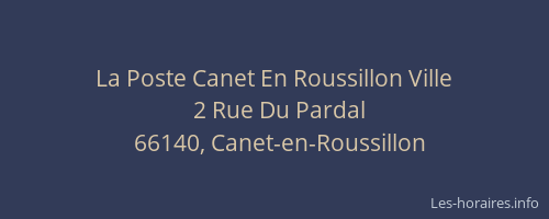 La Poste Canet En Roussillon Ville